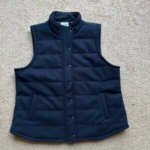 Croft & Barrow Puffer Vest Mens 2XL Full Zip Mock Neck Navy Blue Polyester